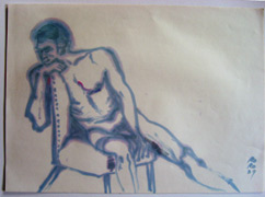 Lorenzo 1, Skizze 2009, 47 x 34 cm